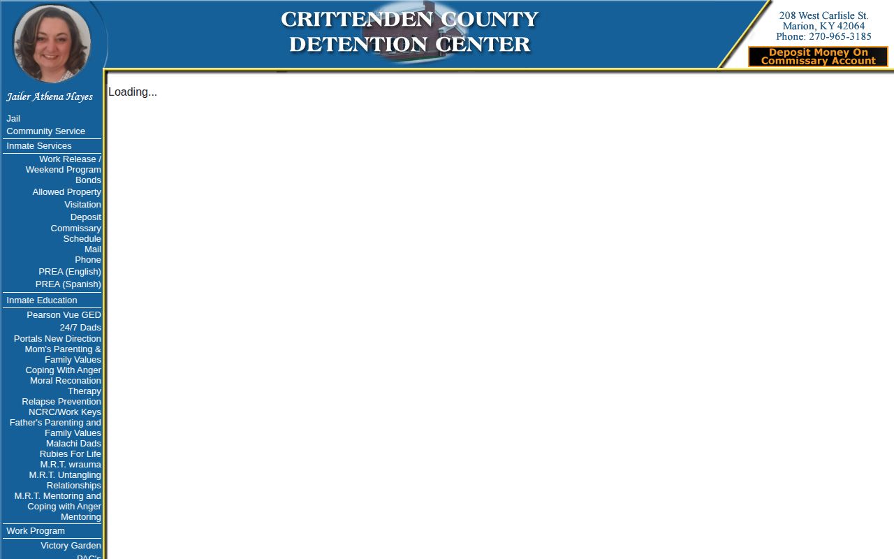 Crittenden County Detention Center official roster and release search